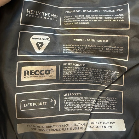 NWT Helly Hansen Men's Ski Jacket - Midnight Blue with Pattern - Picture 4 of 12